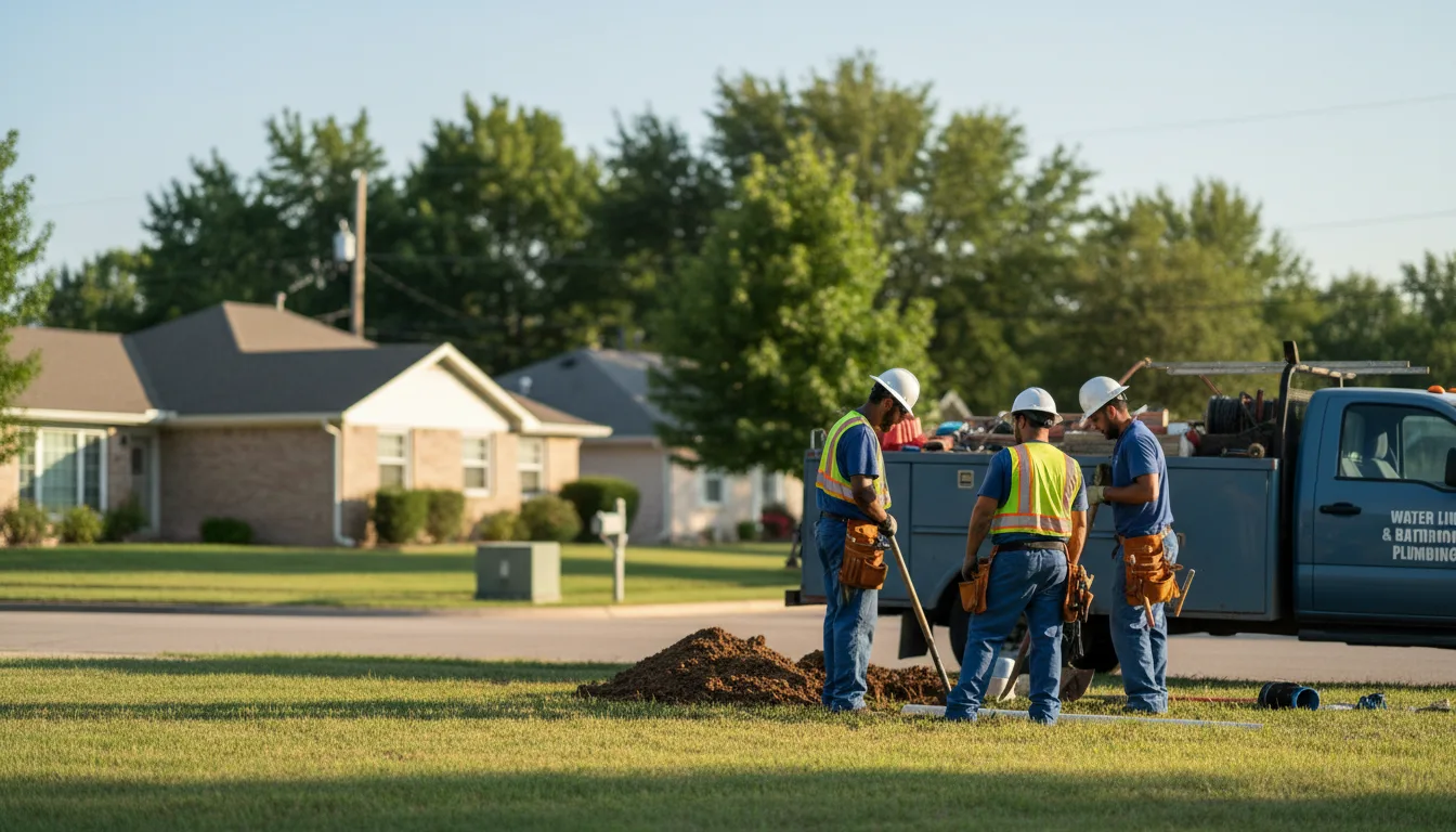Residential water line and bathroom plumbing service in Keokuk, IA
